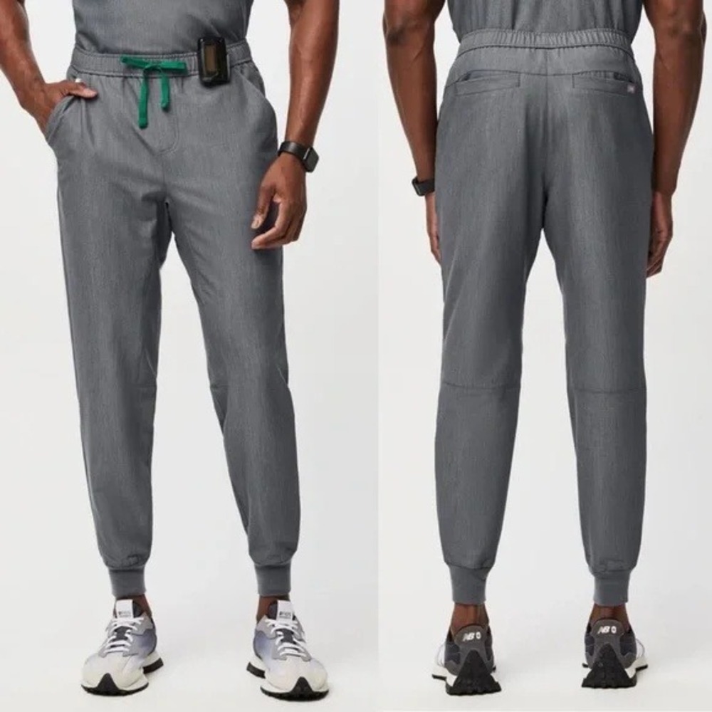FIGS Scrubs Mens XS Tansen Jogger Pants Graphite Gray Technical Collection